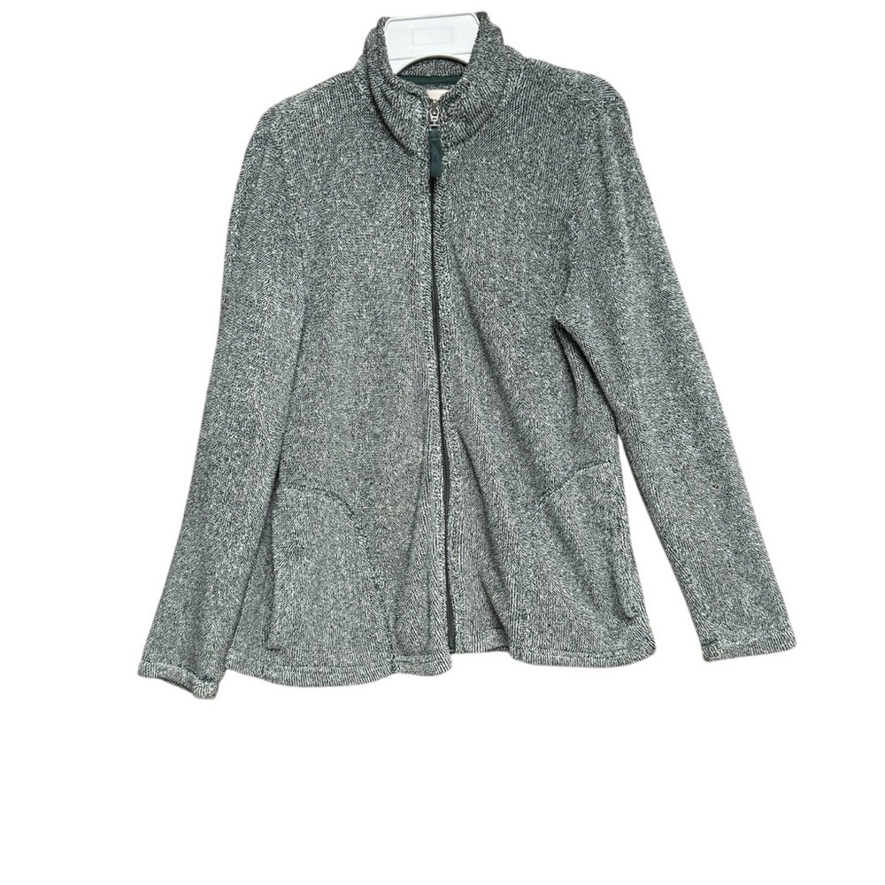 Stan Herman green full zip jacket side pockets size small